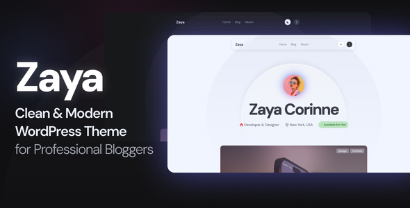 Zaya - Modern Personal Blog Wordpress Theme Logo